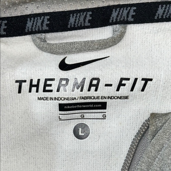 Nike Light Gray Full-Zip Hoodie - Picture 2 of 2